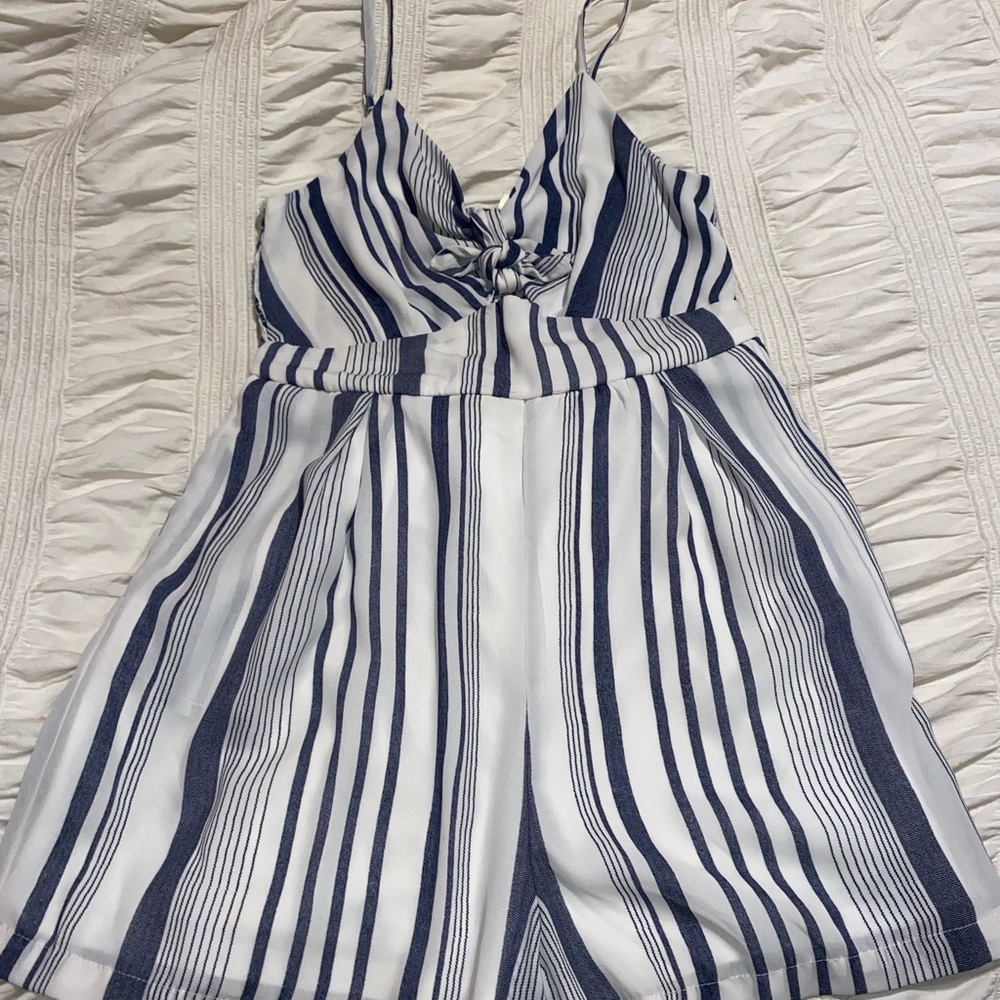 Blue and white Romper